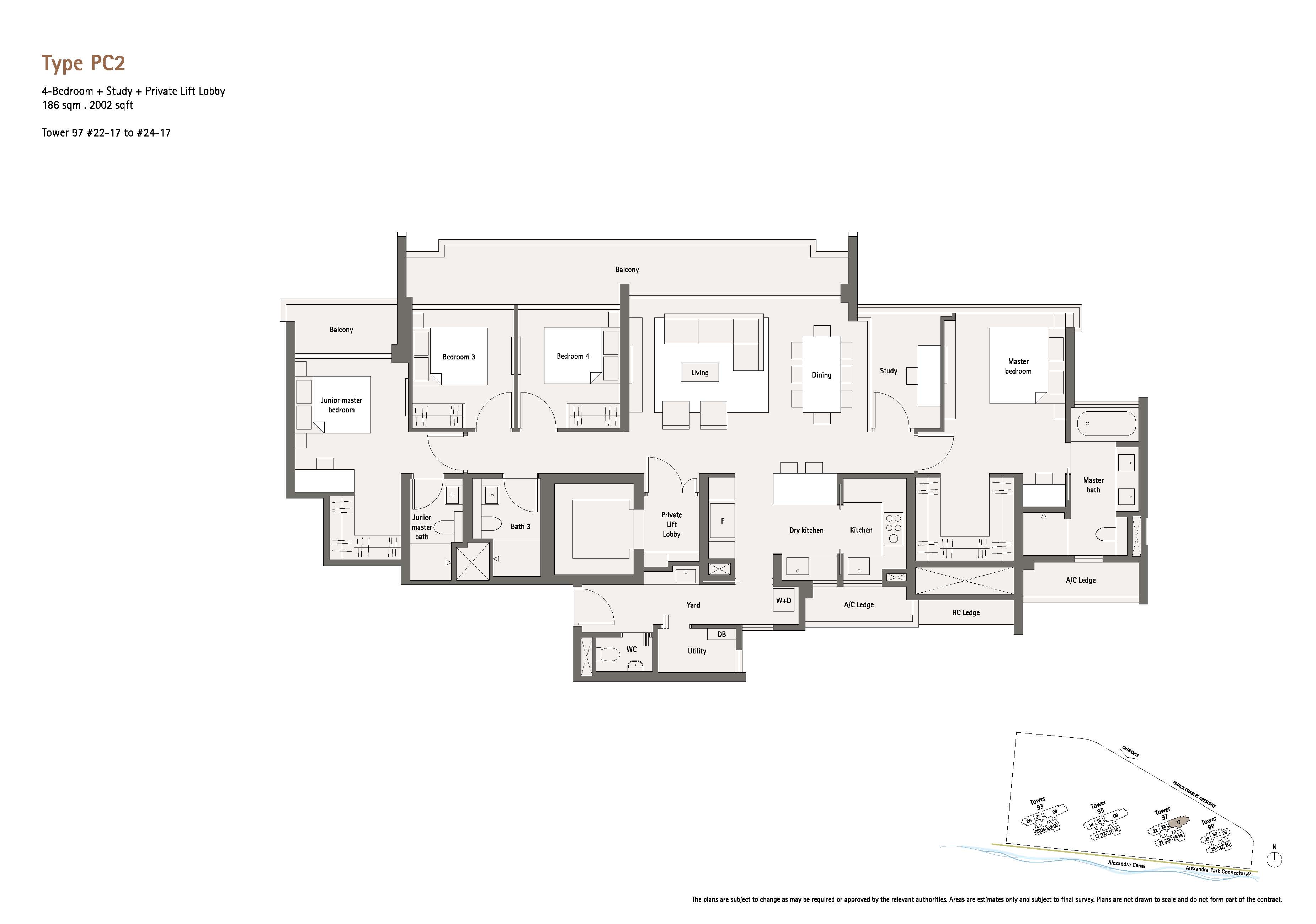 Penthouse 4 Bedrm +Study +Pte Lift