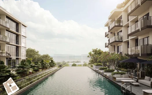 bagnall haus 25m lap pool overseeing the view ahead of it